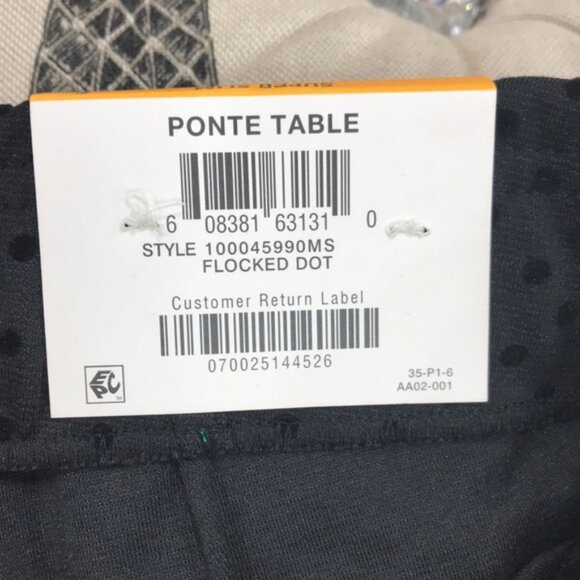 Maison Jules Flocked Dotted Skinny Pants - Picture 5 of 7